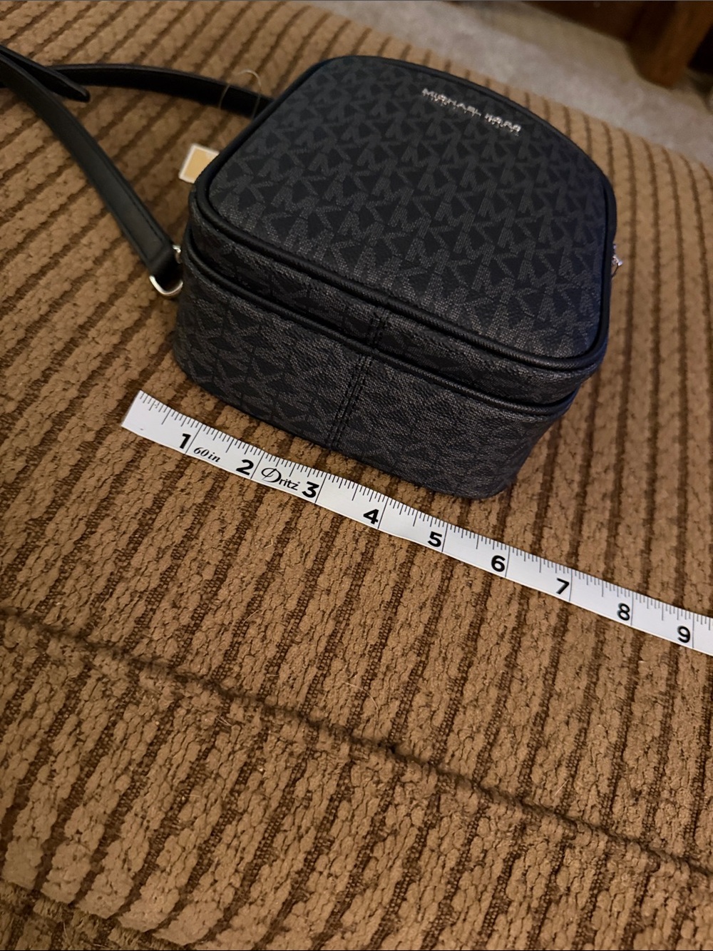 Michael Kors Black Signature Monogram Crossbody Pouch - Picture 6 of 6
